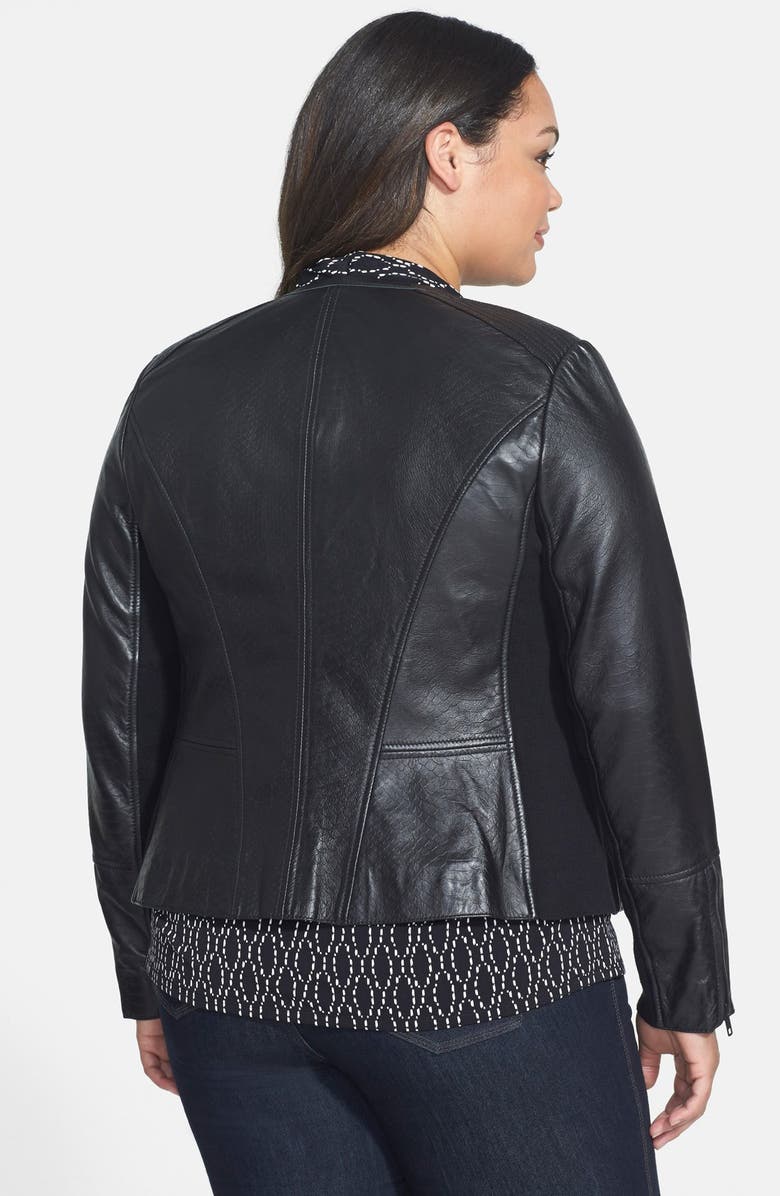 Sejour Embossed Leather Jacket, Alternate, color, 