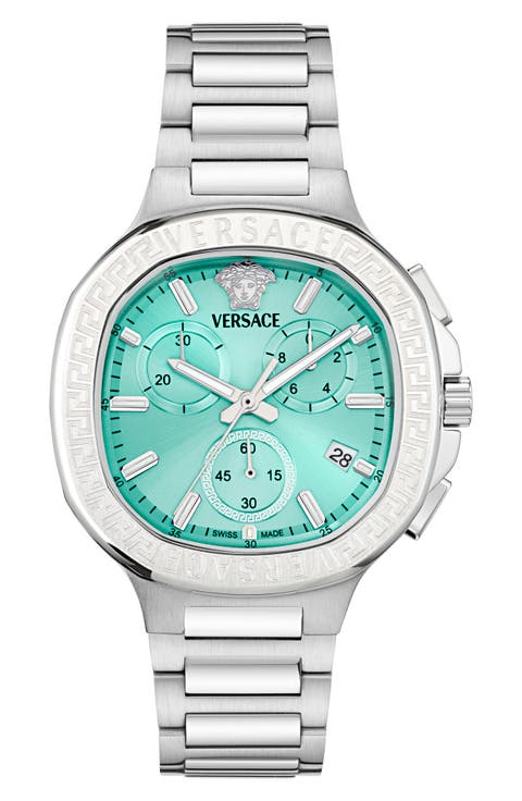 V-Chrono Square Swiss Quartz Bracelet Watch, 40mm