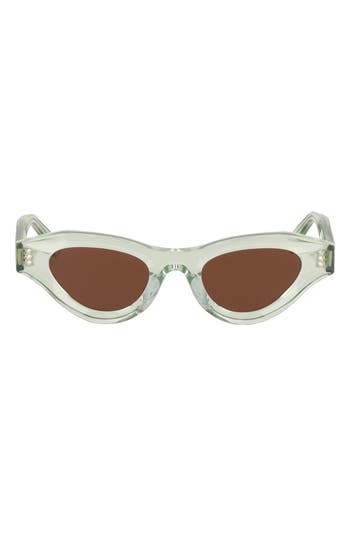 Cult Gaia X Thierry Lasry Jaya 49mm Cat Eye Sunglasses In Green
