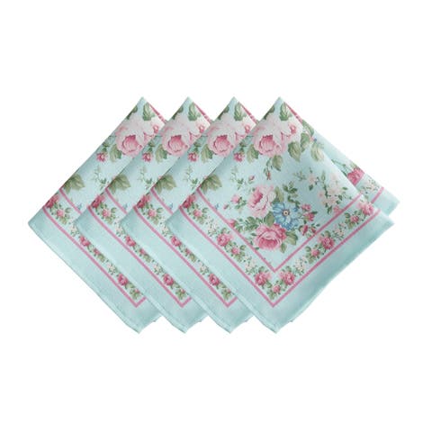 Vintage Floral Garden Napkins Set Of 4