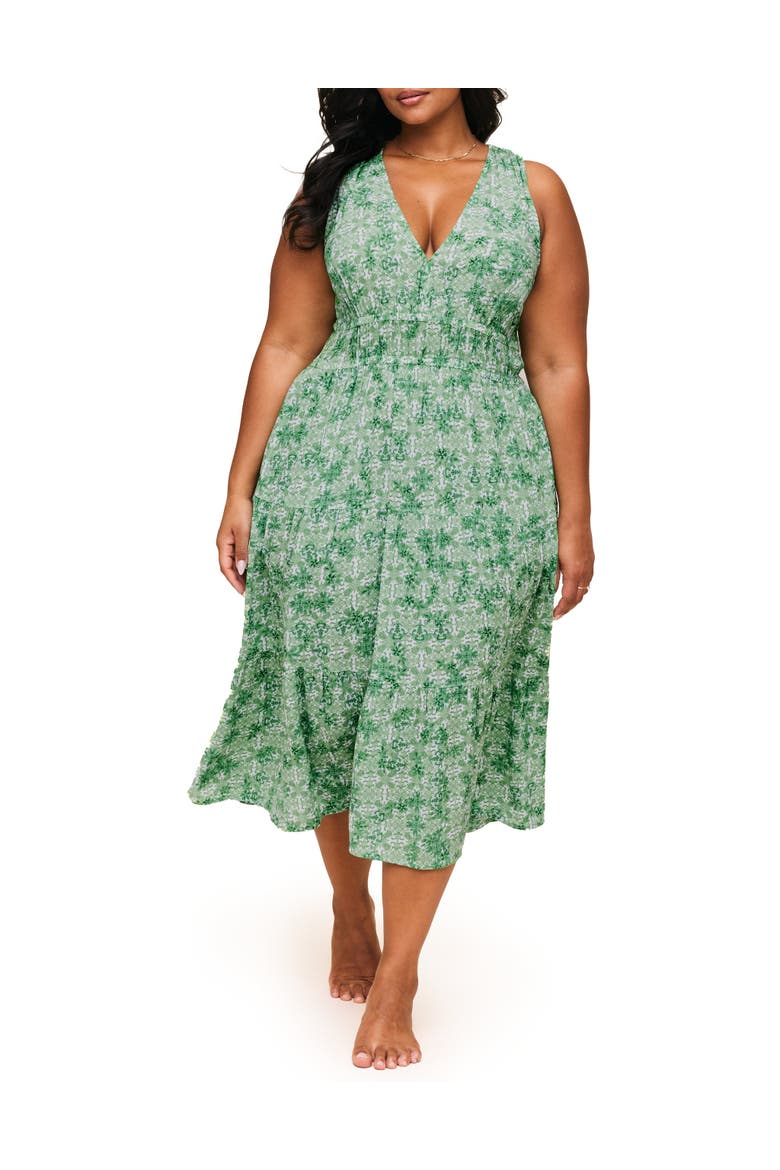 Zahira Lounge Dress, Main, color, Geo green