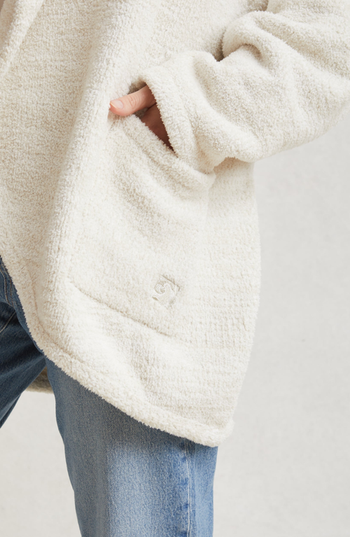 Kashwere Apparel Womens Oversized Coat In Creme Malt