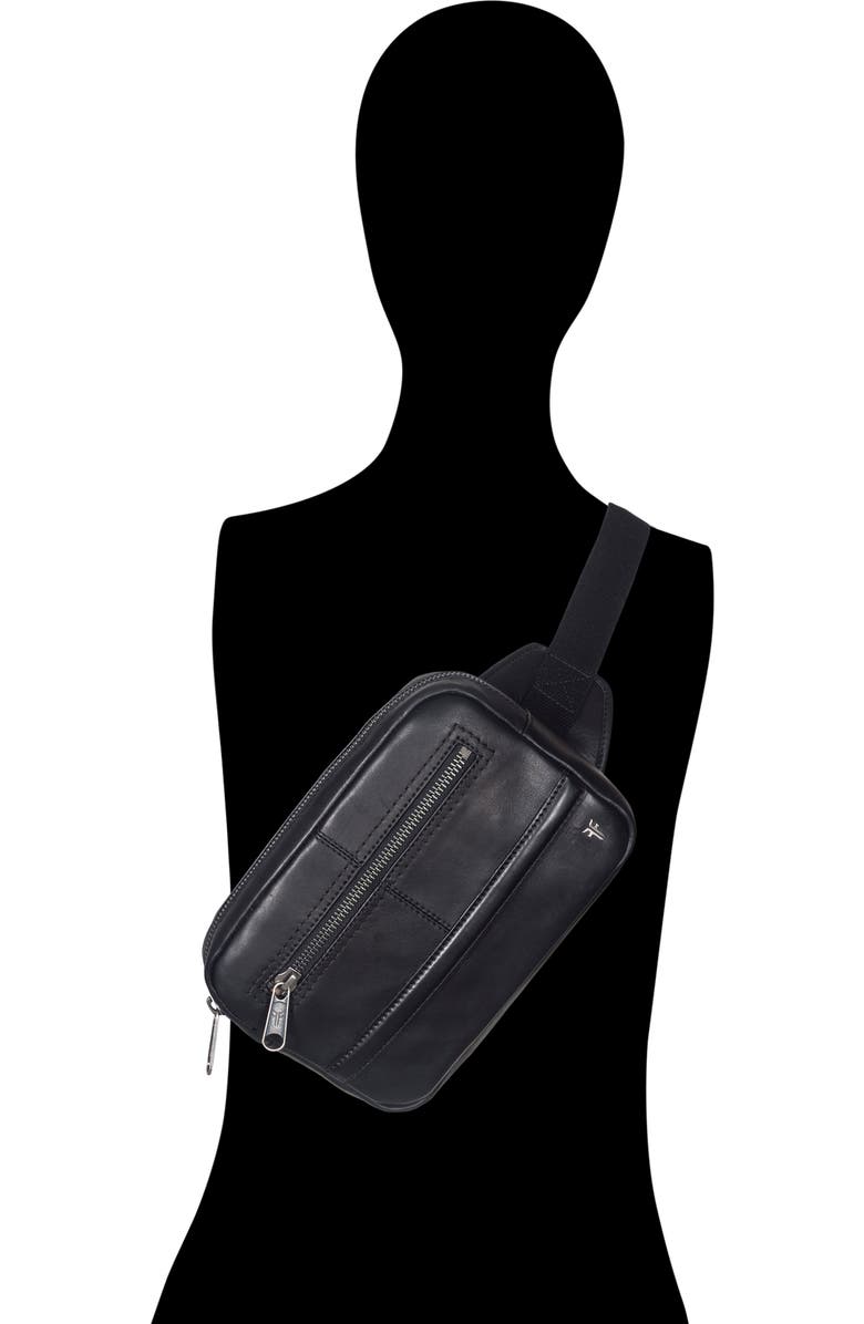 Frye Nash Leather Sling Bag, Alternate, color, Black