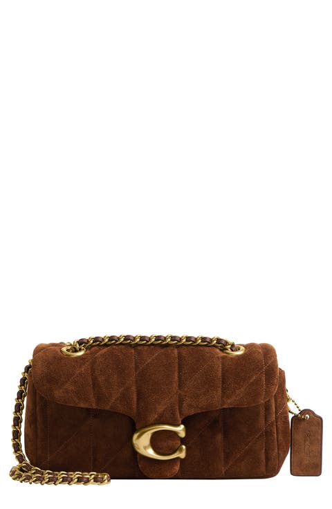 Tabby 20 Quilted Suede Shoulder Bag with Chain