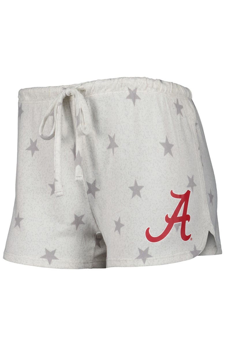 CONCEPTS SPORT Women's Concepts Sport Cream Alabama Crimson Tide Agenda Stars Tank Top and Shorts Sleep Set, Alternate, color, 