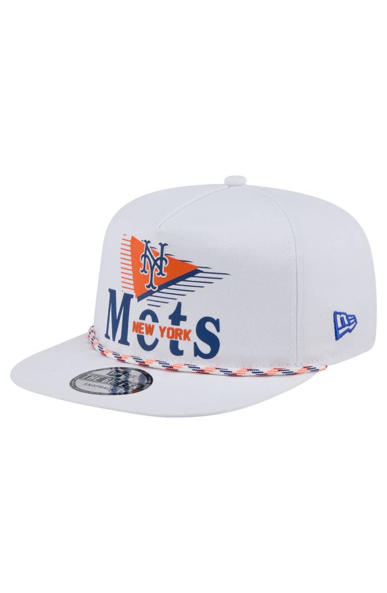 New Era Men's New Era  White New York Mets Collide Golfer Snapback Hat, Main, color, 