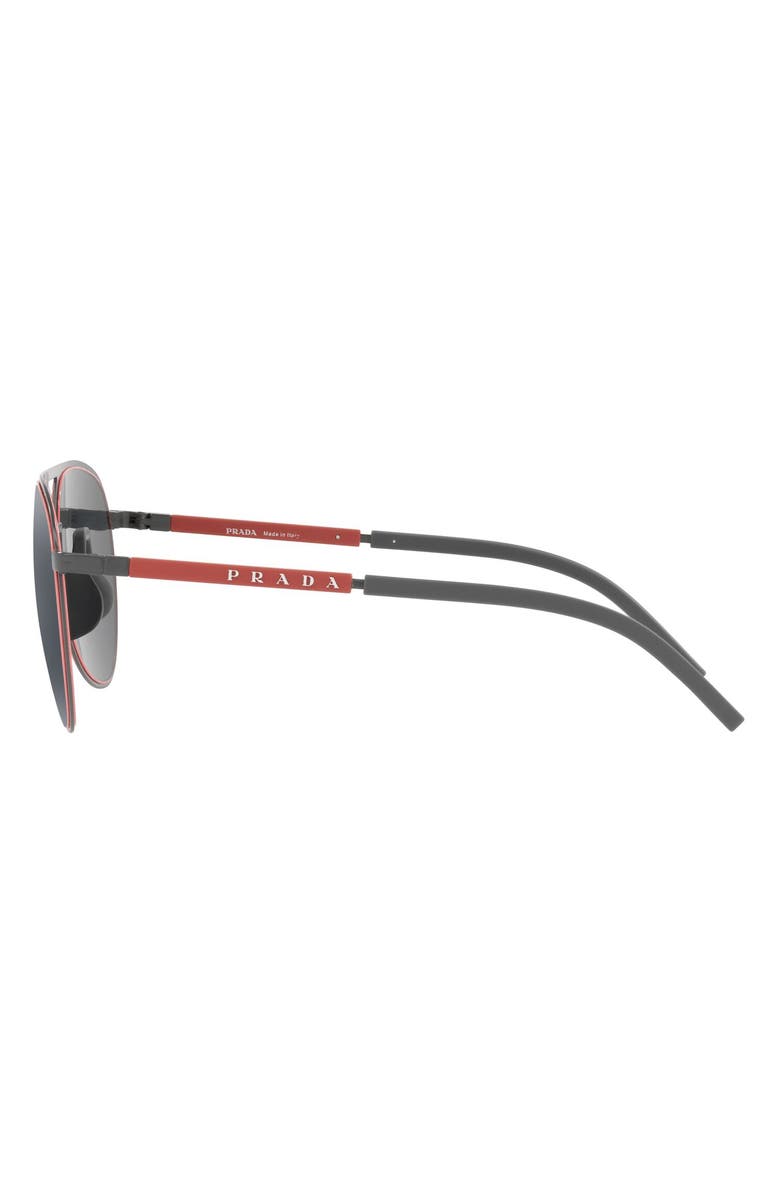 Prada Linea Rossa 59mm Mirrored Pilot Sunglasses, Alternate, color, 