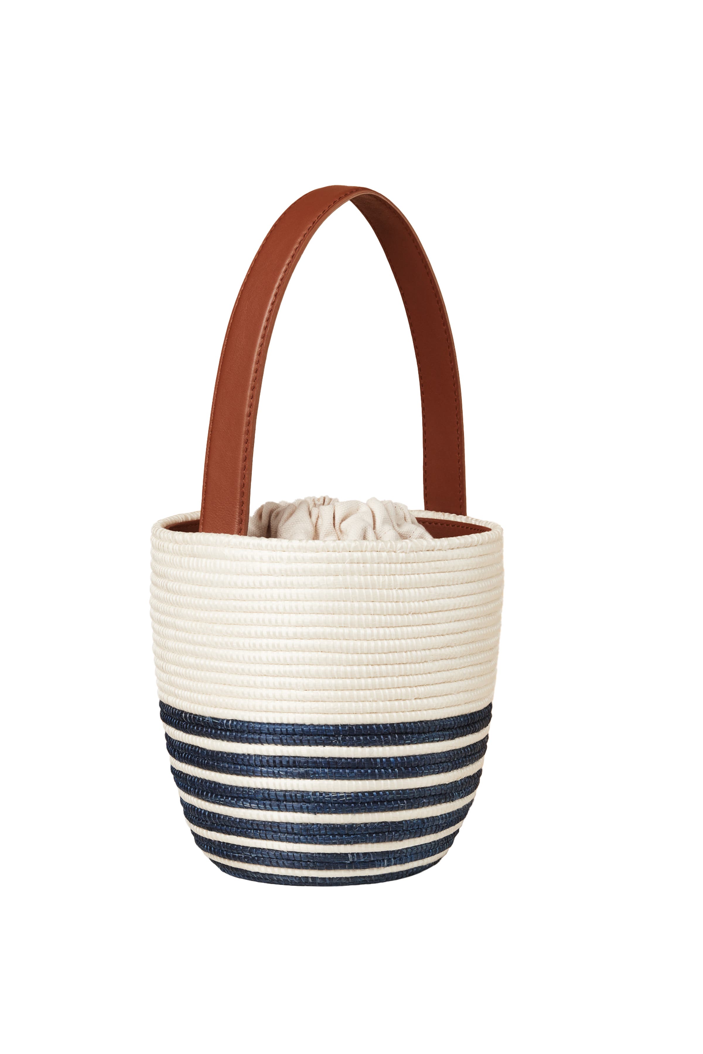 Woven Handle Lunchpail Basket Bag, Alternate, color, Half Breton