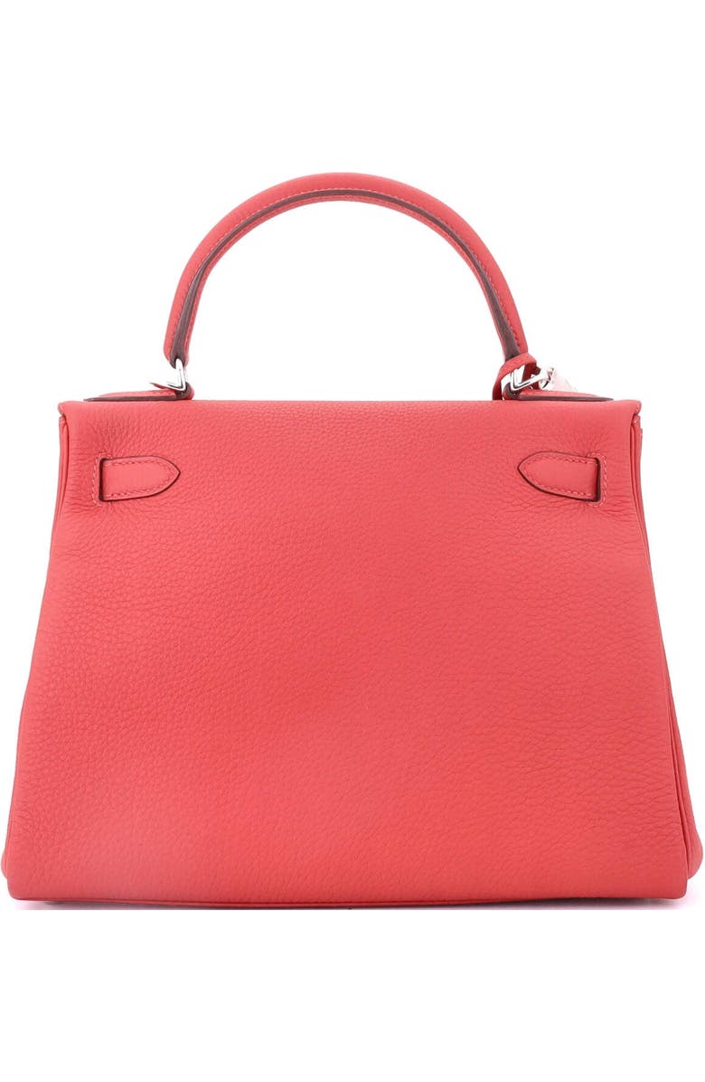 Pre-Owned Hermes Kelly Handbag Red Clemence with Palladium Hardware 28, Alternate, color, Rouge Piment