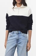 MANGO Bicolour High Collar Sweater