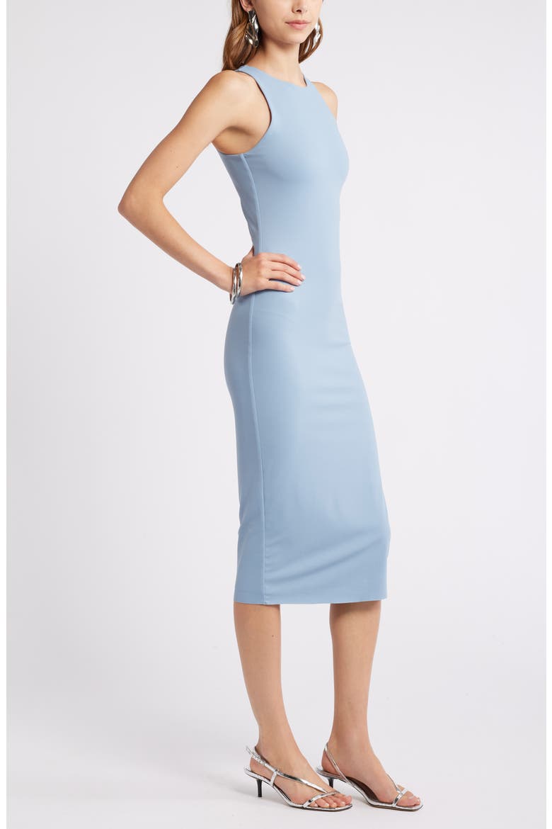 Smooth Edit Sleeveless Body-Con Midi Dress, Alternate, color, BLUE CHAMBRAY