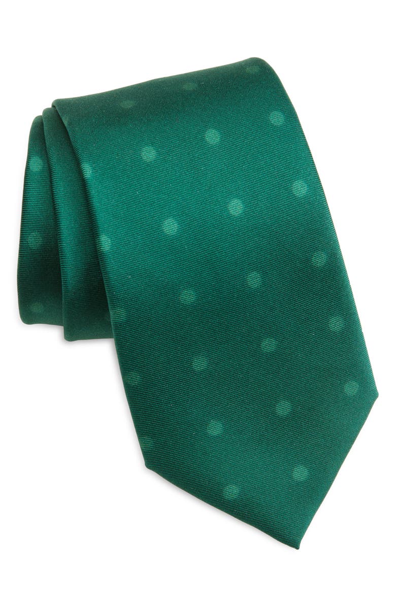 CLIFTON WILSON Polka Dot Silk Tie, Main, color,
