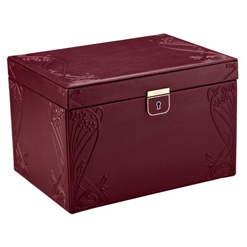 Wolf Liberty Large Jewelry Box In Burgundy
