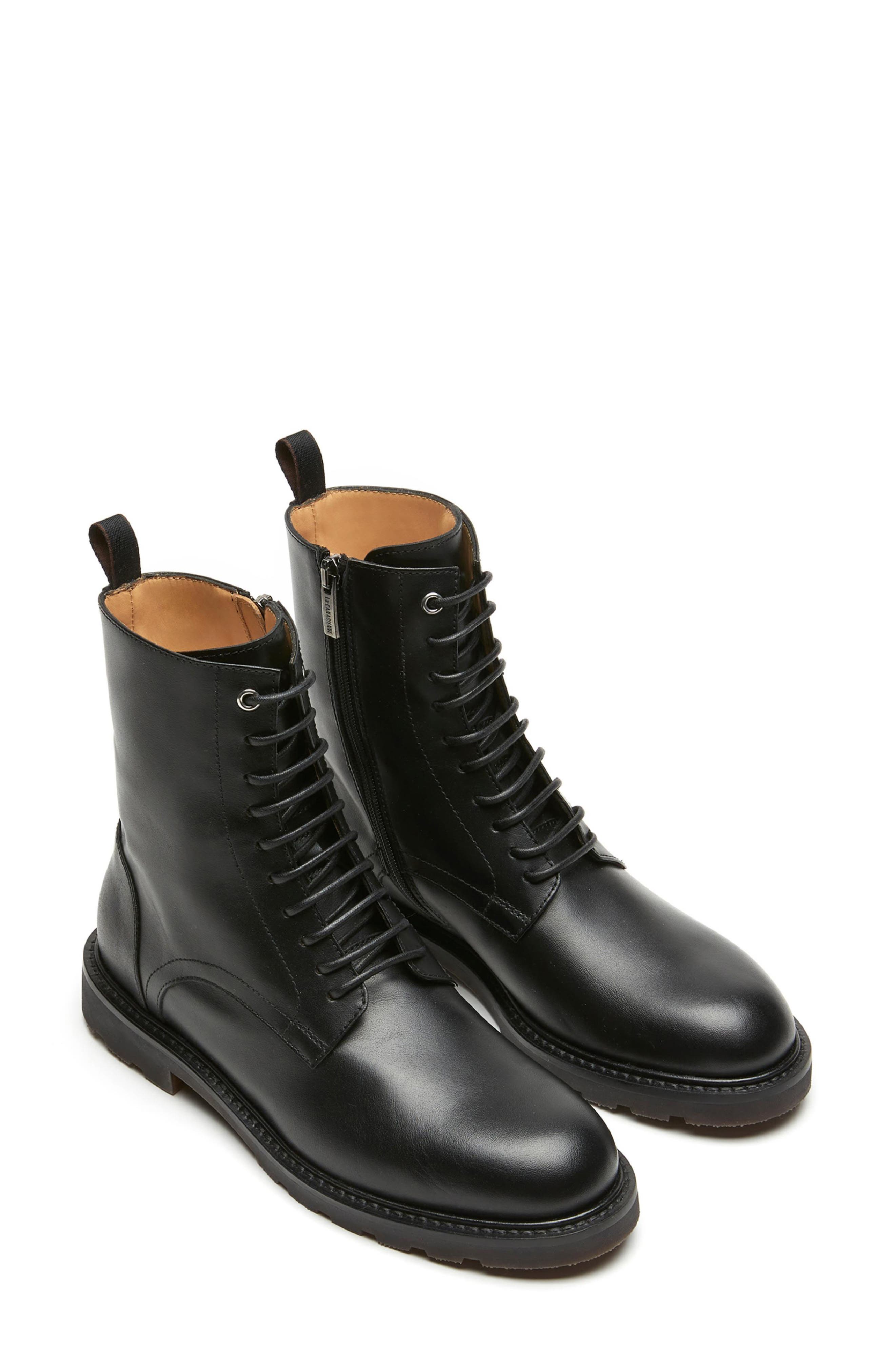 Tango City Dry™ Waterproof Lace-Up Bootie, Alternate, color, BLACK LEATHER