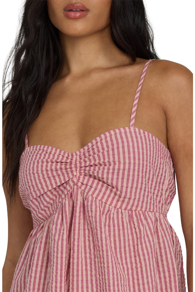 Star Glow Stripe Cotton Romper, Alternate, color, PINK SUNSET