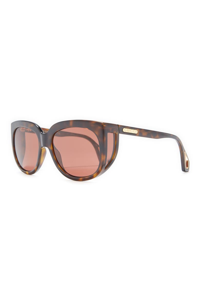 57mm Fashion Sunglasses, Alternate, color, HAVANA HAVANA BROWN