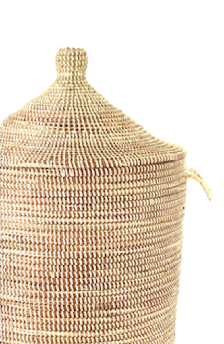 Mbare Dou Lid Storage Basket Monochrome, Alternate, color, Natural
