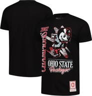Mitchell & Ness Men's Mitchell & Ness  Black Ohio State Buckeyes Retro Brush Mineral Wash T-Shirt