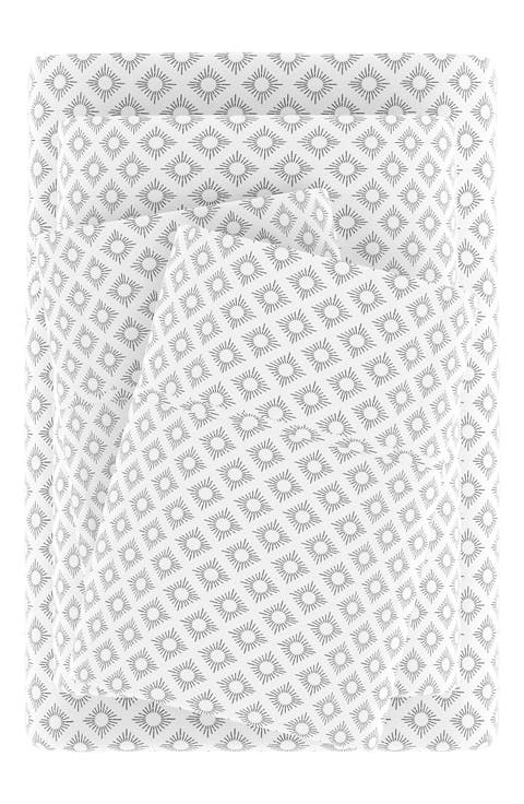 HOME SPUN Premium Ultra Soft Polaris Pattern 4-Piece Bed Sheet Set