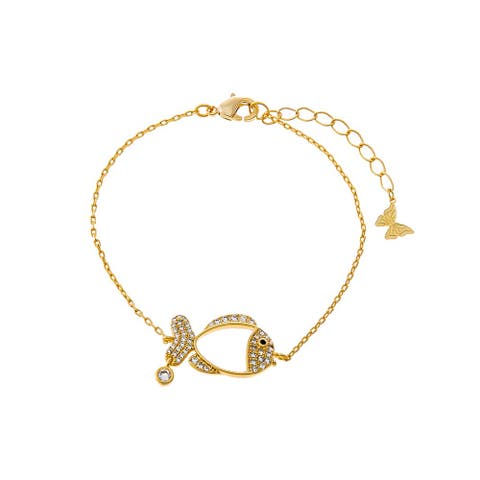 Dainty Fish Charm Bracelet