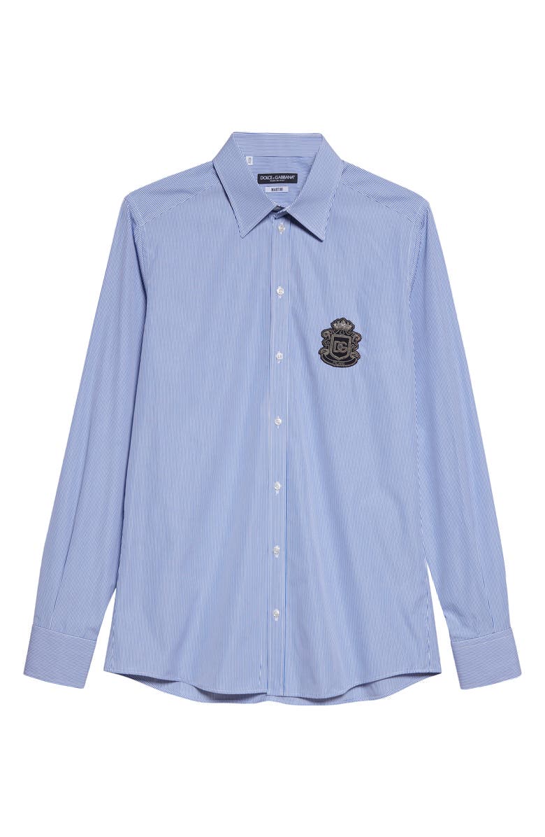 Dolce&Gabbana Striped Marini Button-Up Shirt, Main, color, Rigato
