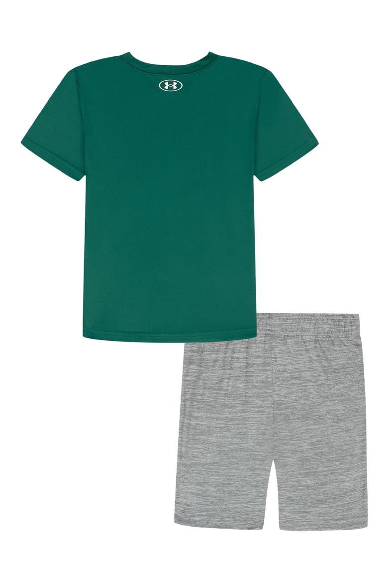 Kids' Tech Basketball Graphic T-Shirt & Shorts Set, Alternate, color, RACK GREEN