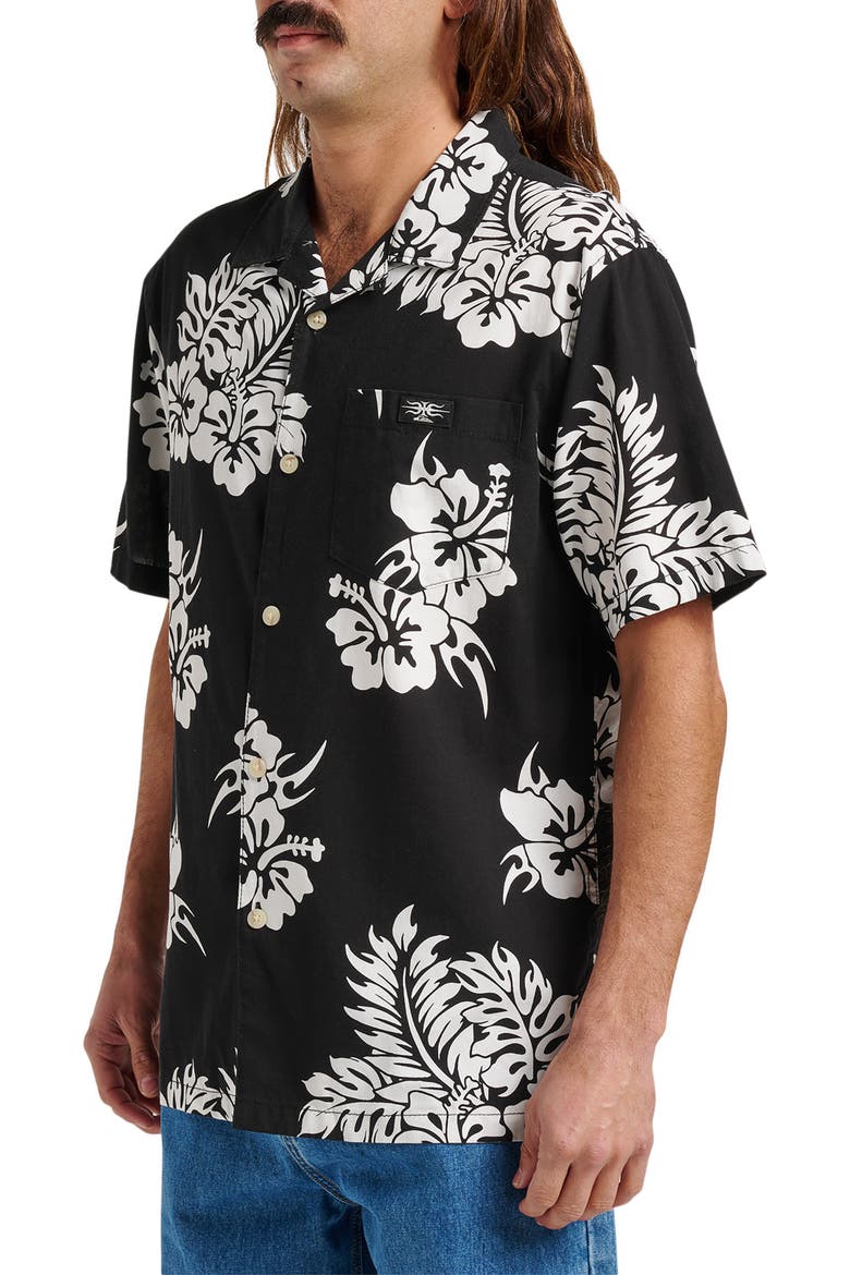 Pareo DNA Camp Shirt, Alternate, color, BLACK