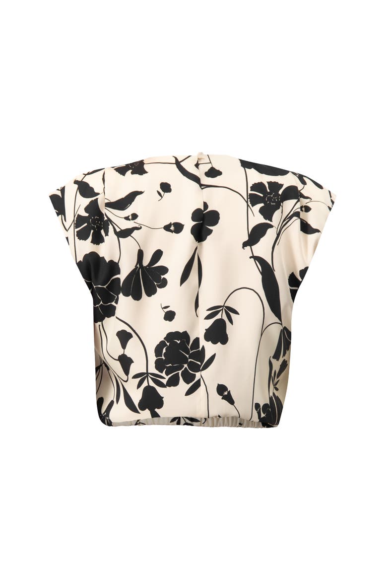 Printed Sleeveless Straight Blouse, Alternate, color, Bone