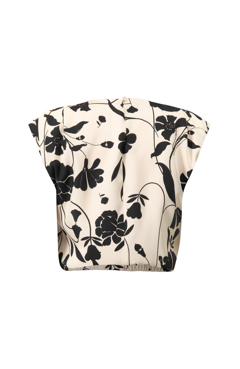 IVONNE Printed Sleeveless Straight Blouse, Alternate, color, Bone