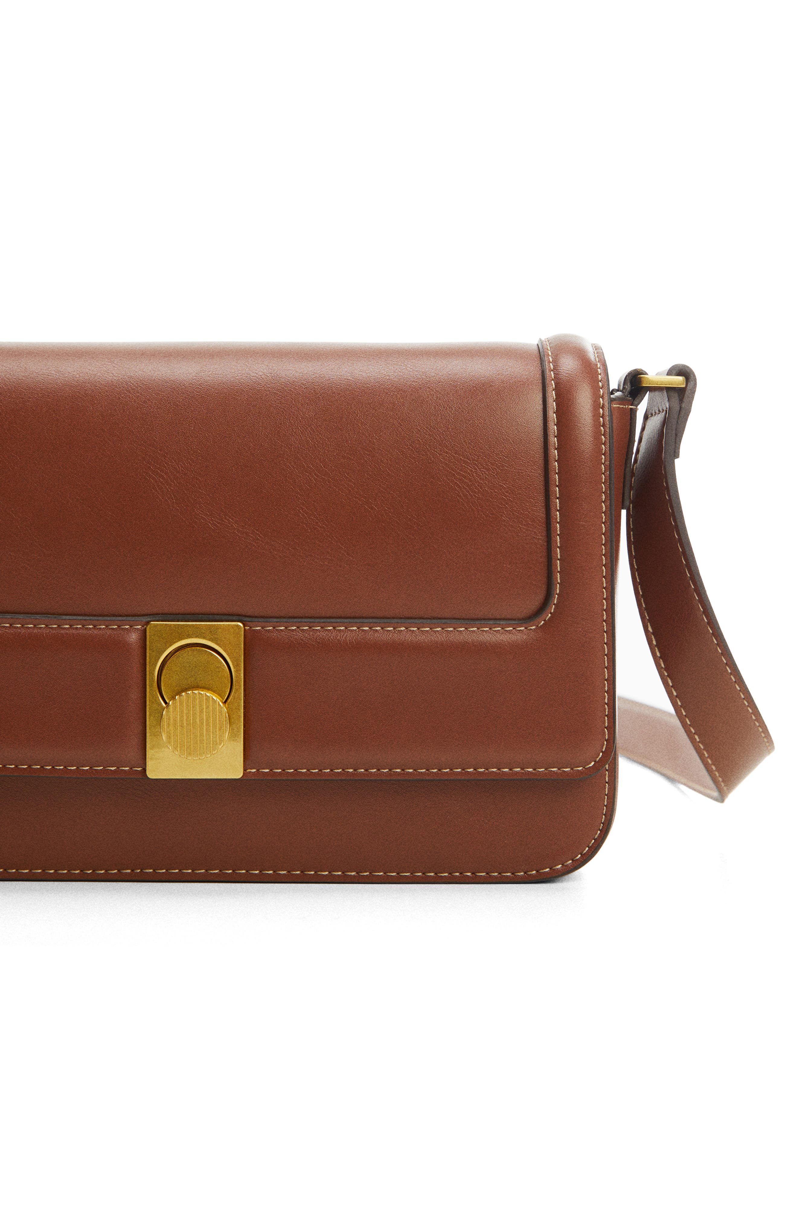 MANGO Faux Leather Crossbody Bag, Alternate, color, 