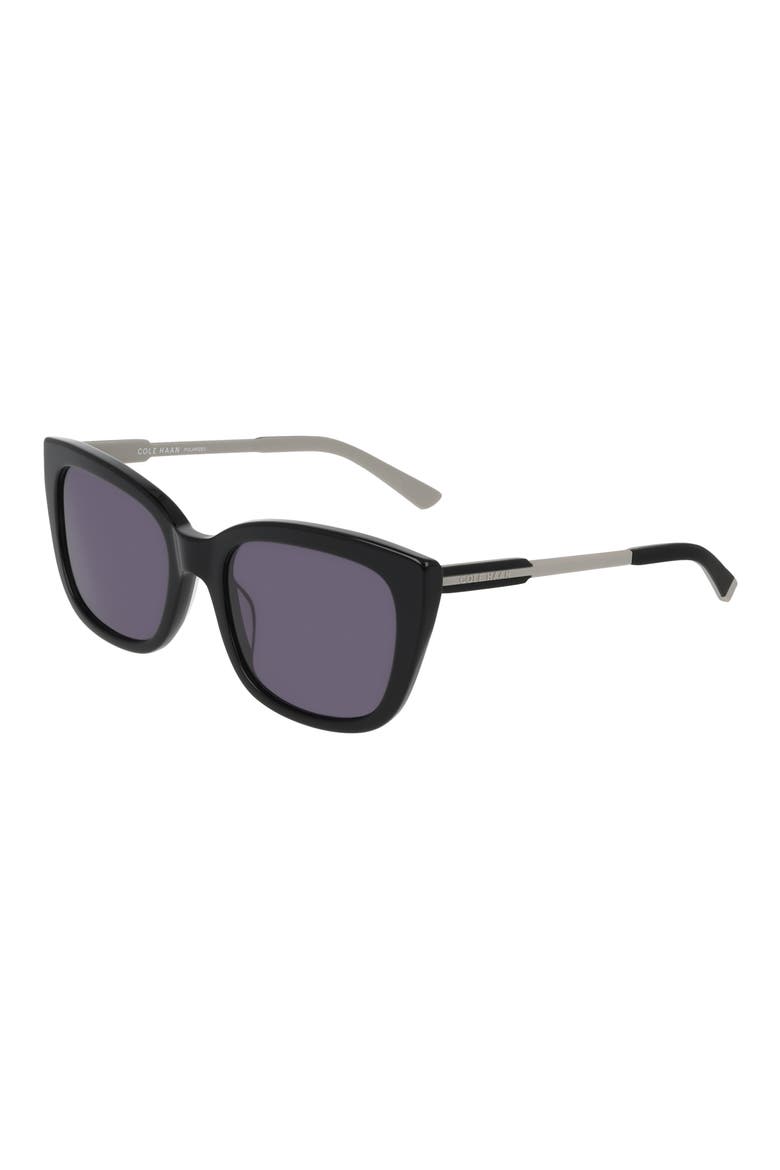 54mm Square Sunglasses, Alternate, color, BLACK