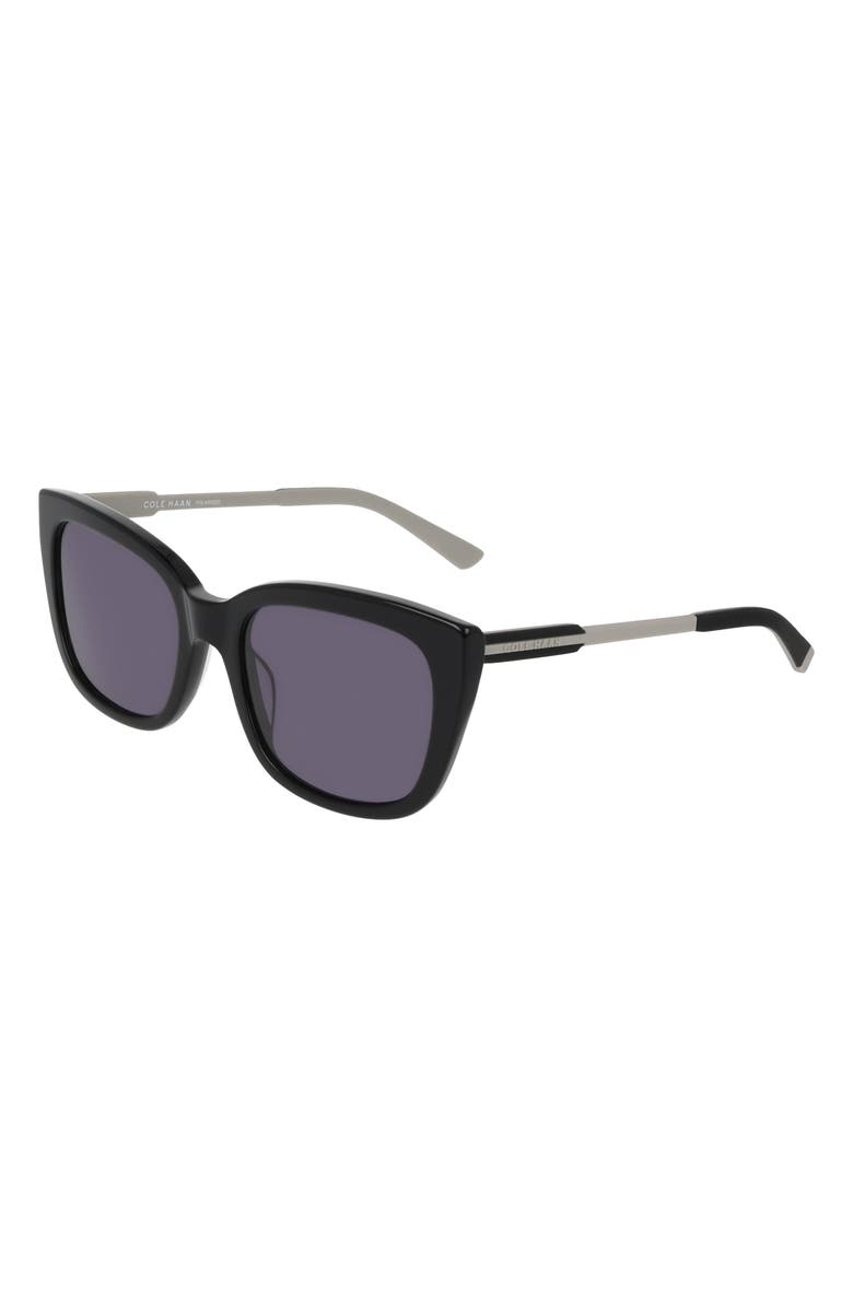 Cole Haan 54mm Square Sunglasses, Alternate, color, Black
