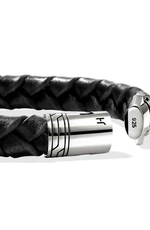 John Hardy Leather & Sterling Silver Bracelet In Black