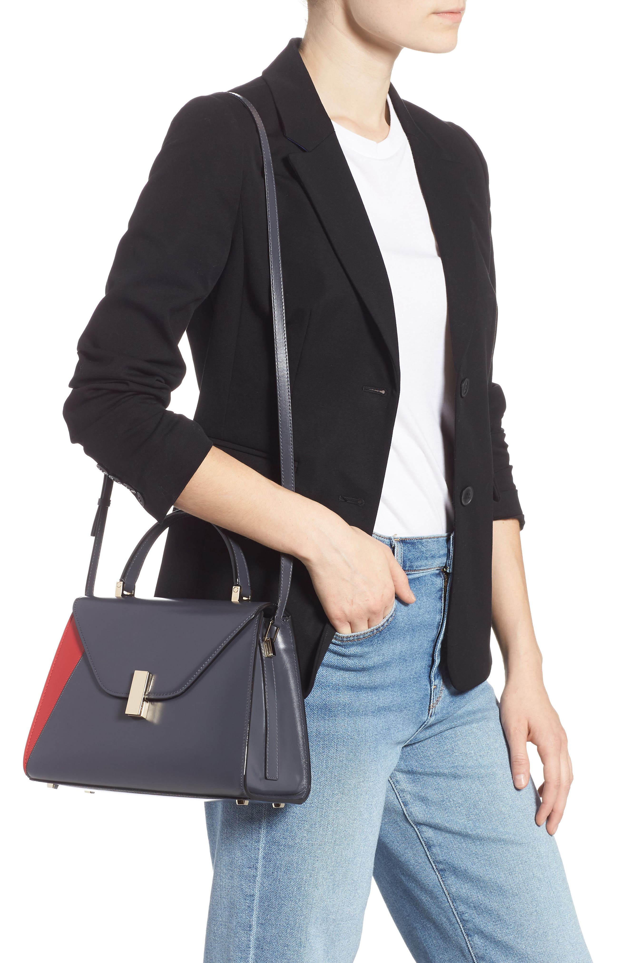 Valextra Iside Medium Top Handle Bag, Alternate, color, 