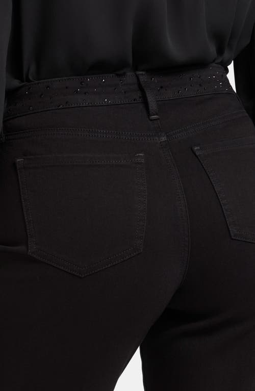 Nydj Julia Relaxed Crop Flare Jeans In Black Rinse