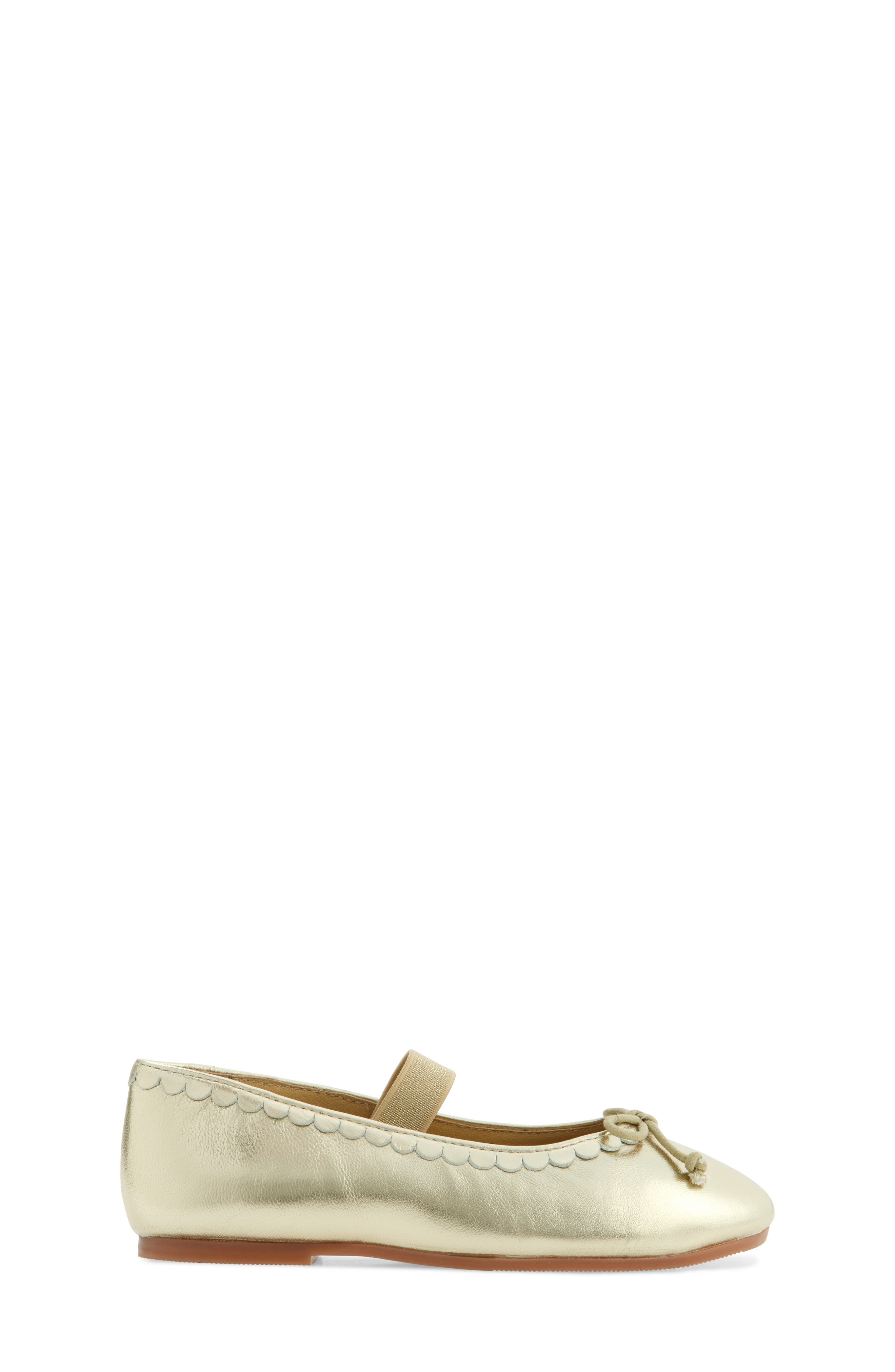 Mini Boden Kids' Metallic Ballet Flat, Alternate, color, 