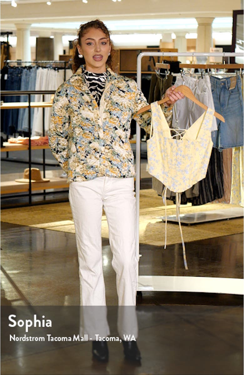 Andie Linen Crop Corset Top, sales video thumbnail