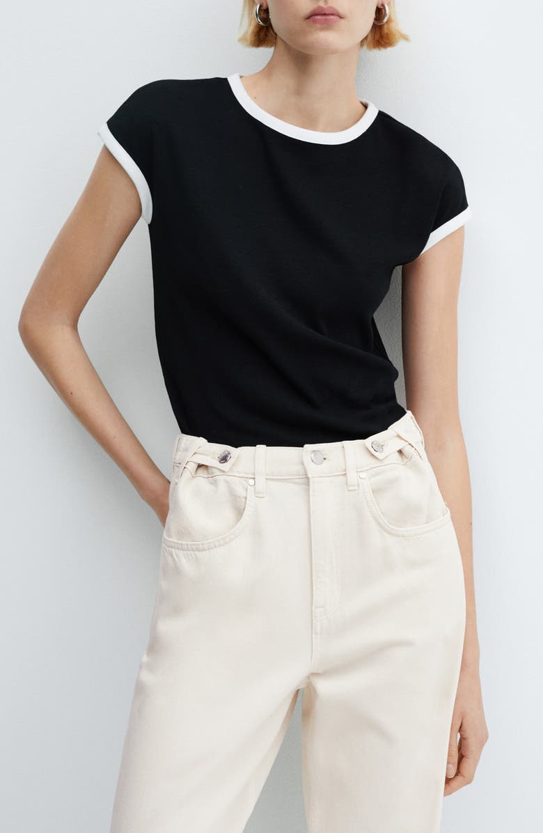 MANGO Cesca High Waist Wide Leg Jeans, Alternate, color, 