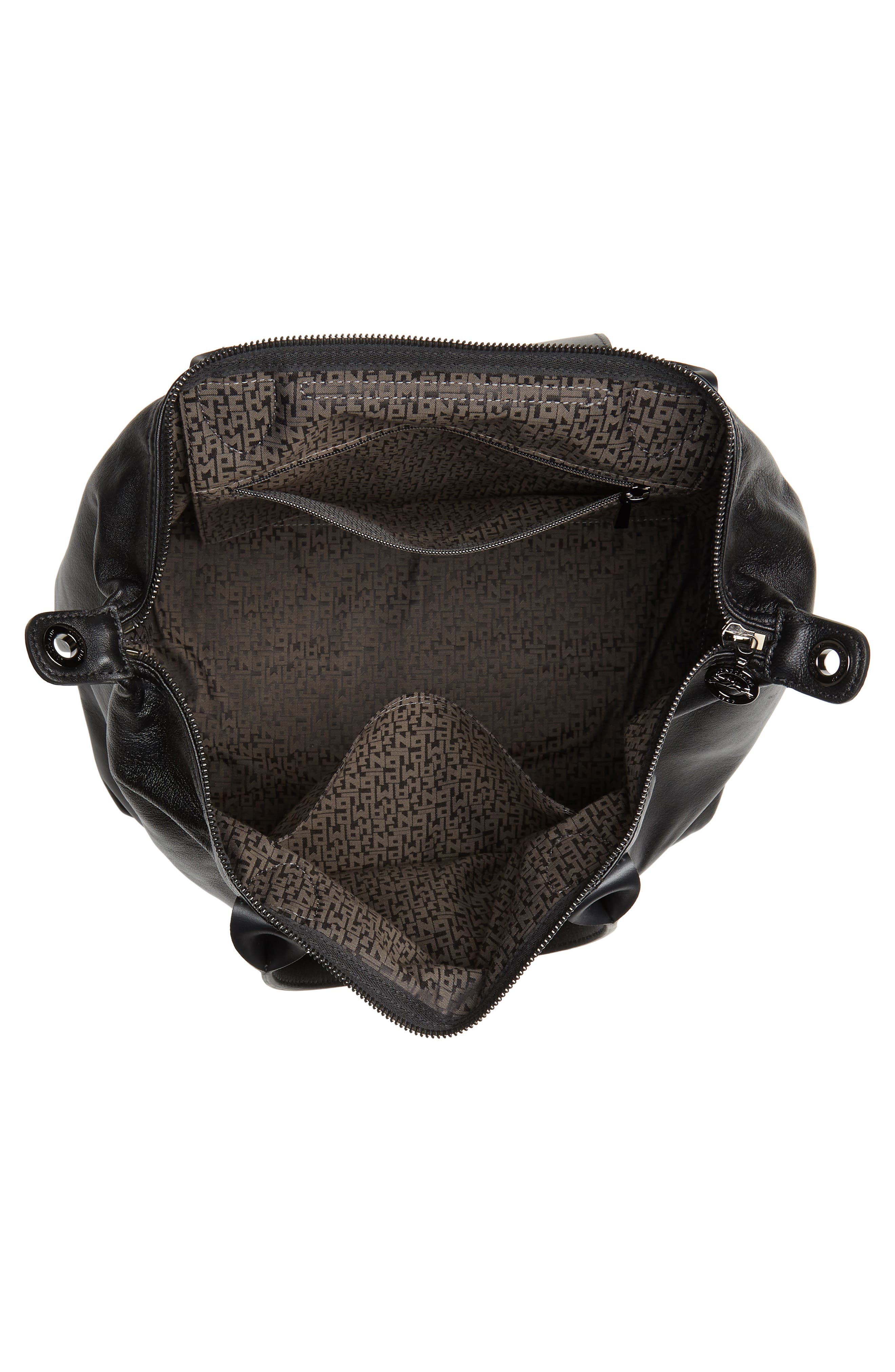 Longchamp Medium Le Pliage Cuir Leather Top Handle Tote, Alternate, color, 