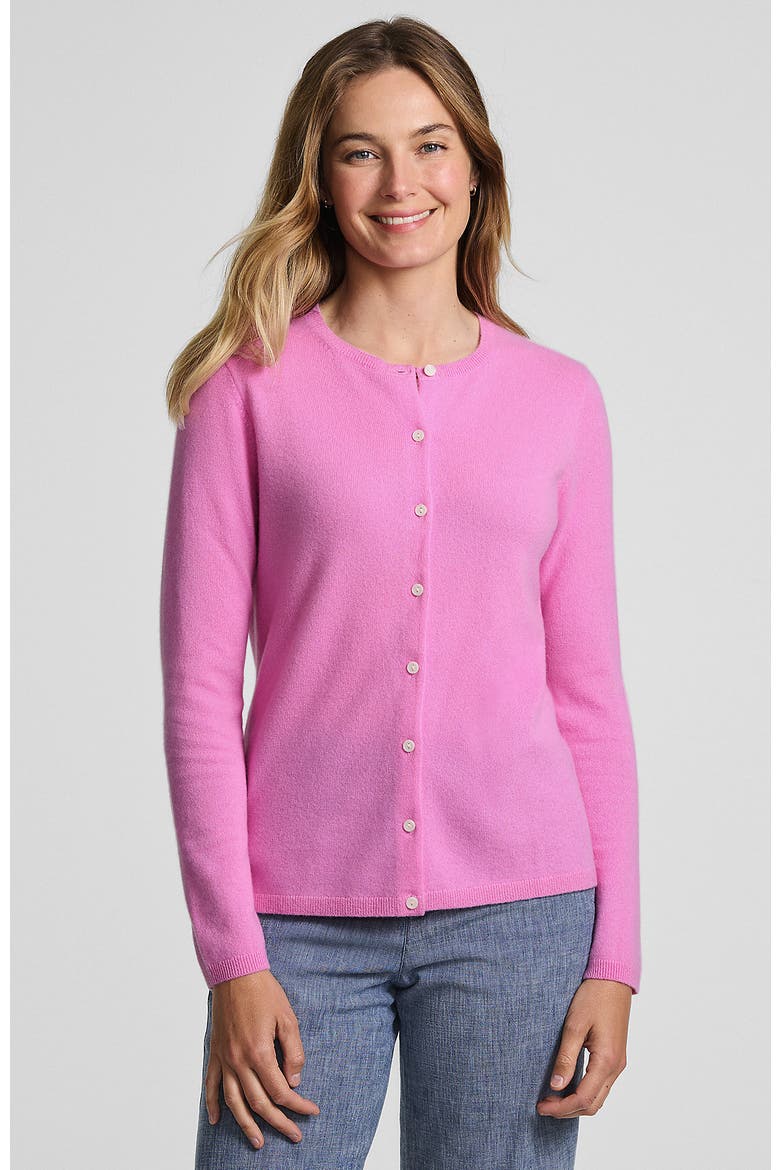 Cashmere Cardigan Sweater, Alternate, color, Aster Pink