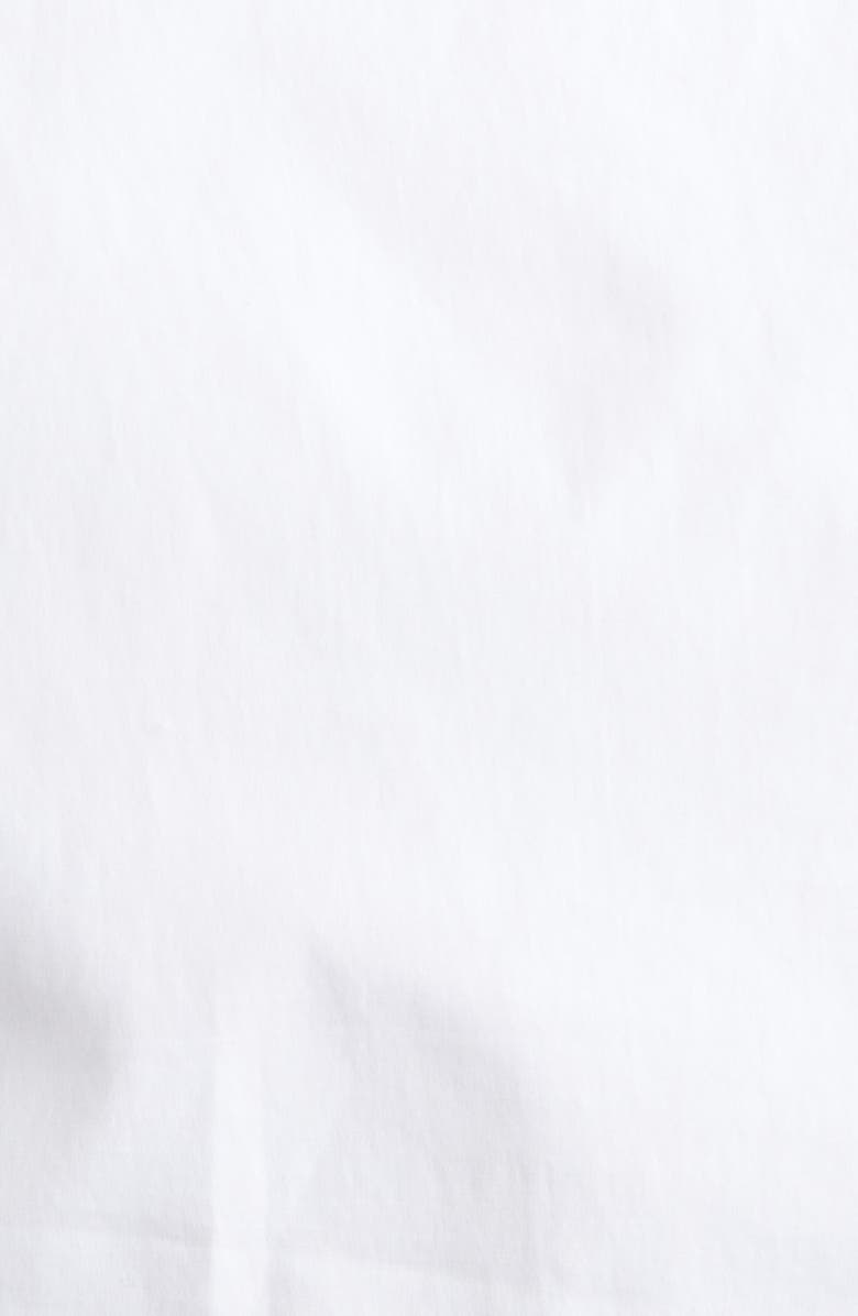 Veronica Beard Oya Center Ruched Stretch Cotton Top, Alternate, color, White