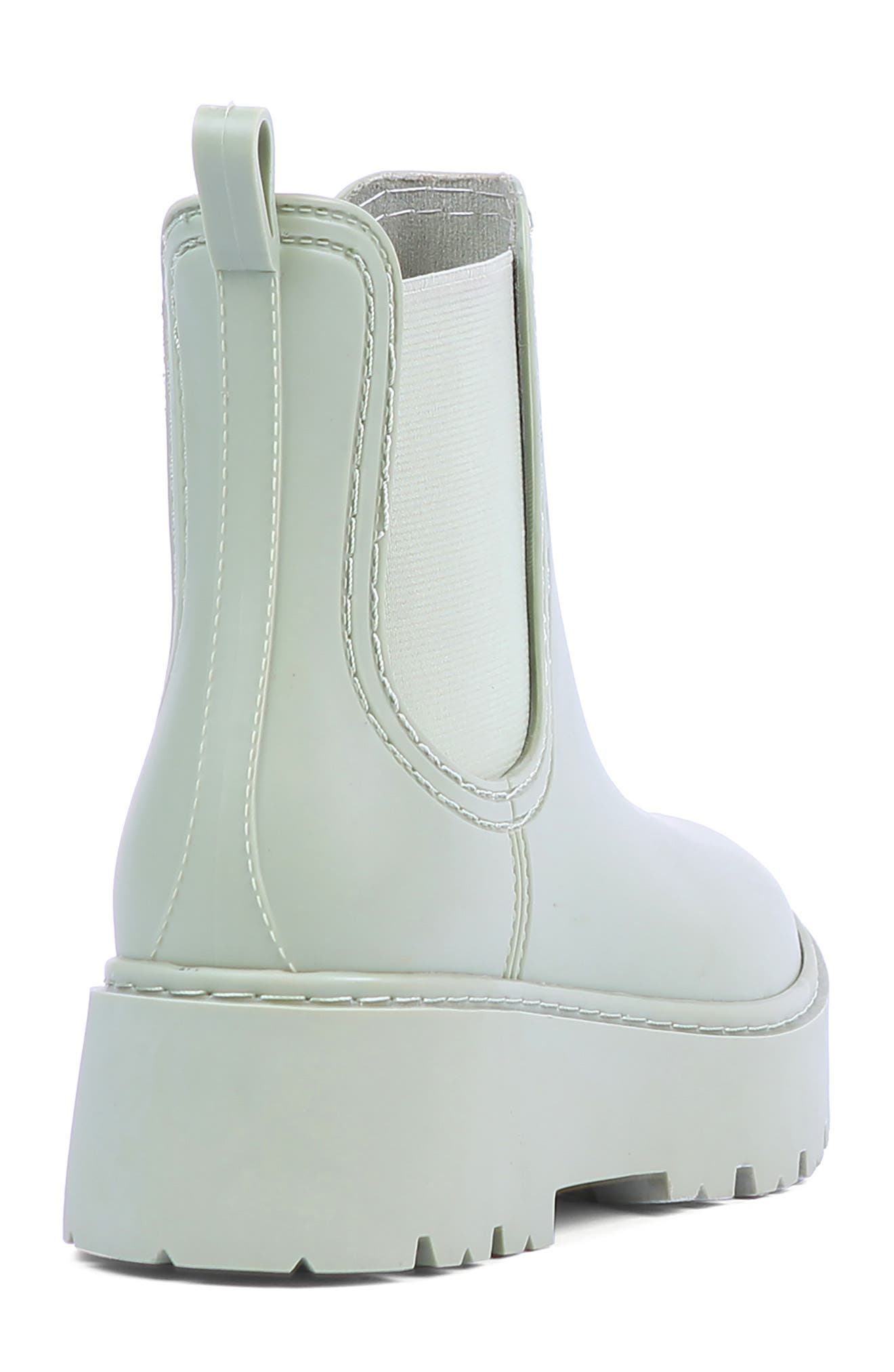 Thunder Chelsea Platform Lug Sole Rain Boot, Alternate, color, PISTACHIO MATTE