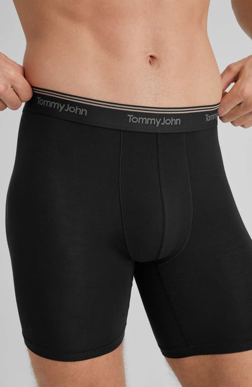 Tommy John 3-pack Ultra Soft Flex Boxer Briefs In Black