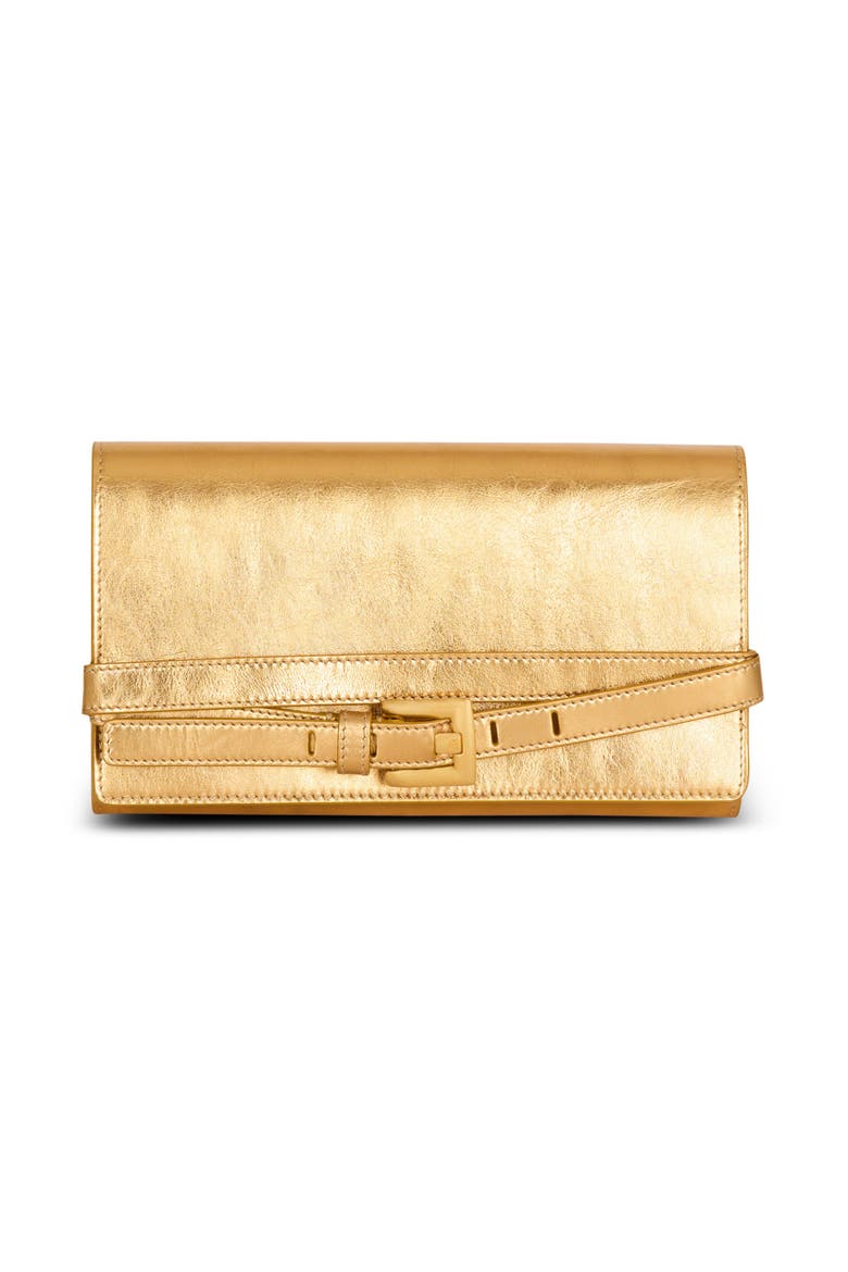Shuffle Wallet in Lamb Leather, Main, color, gold