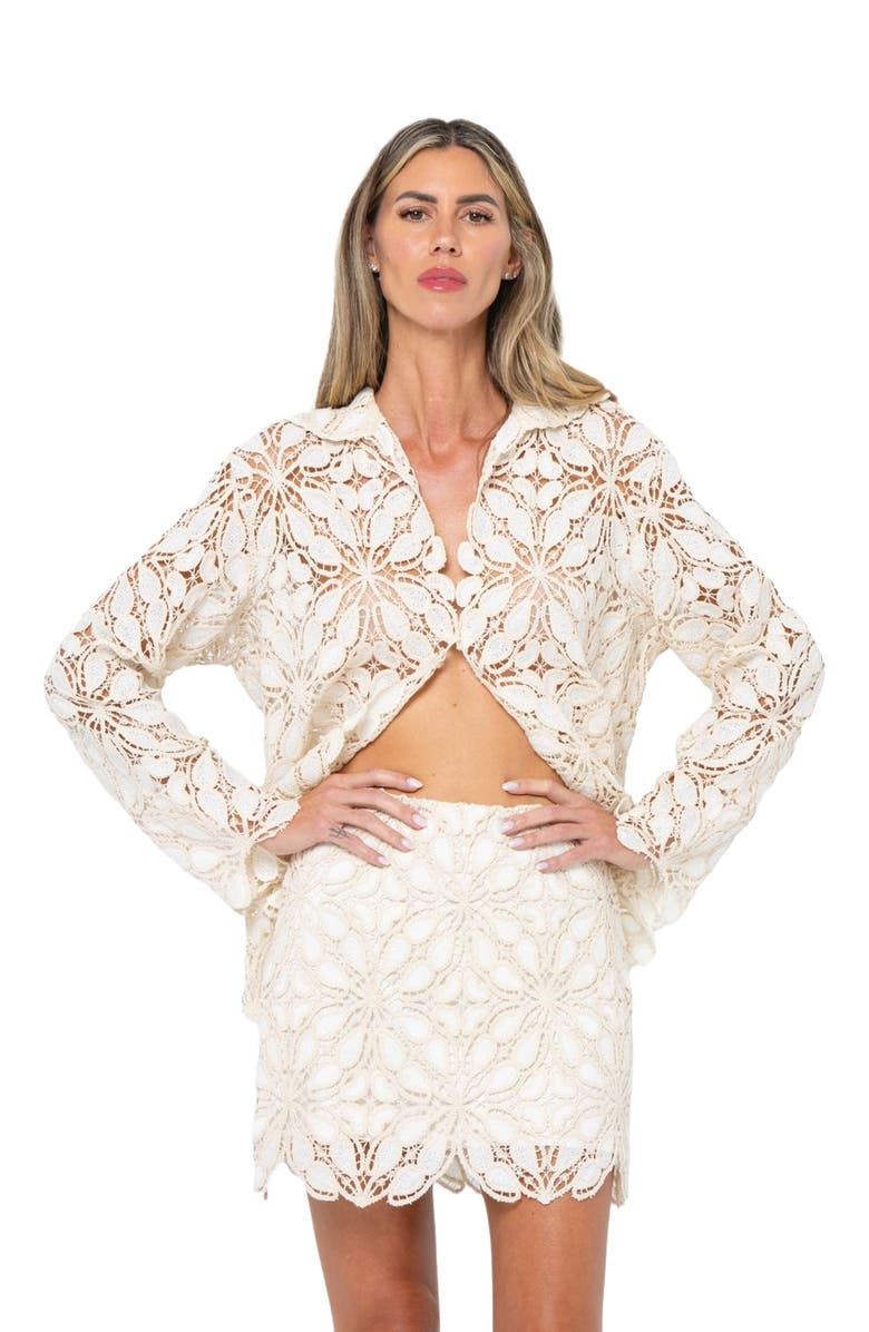 JBQ Millie Mini Skirt, Main, color, Natural