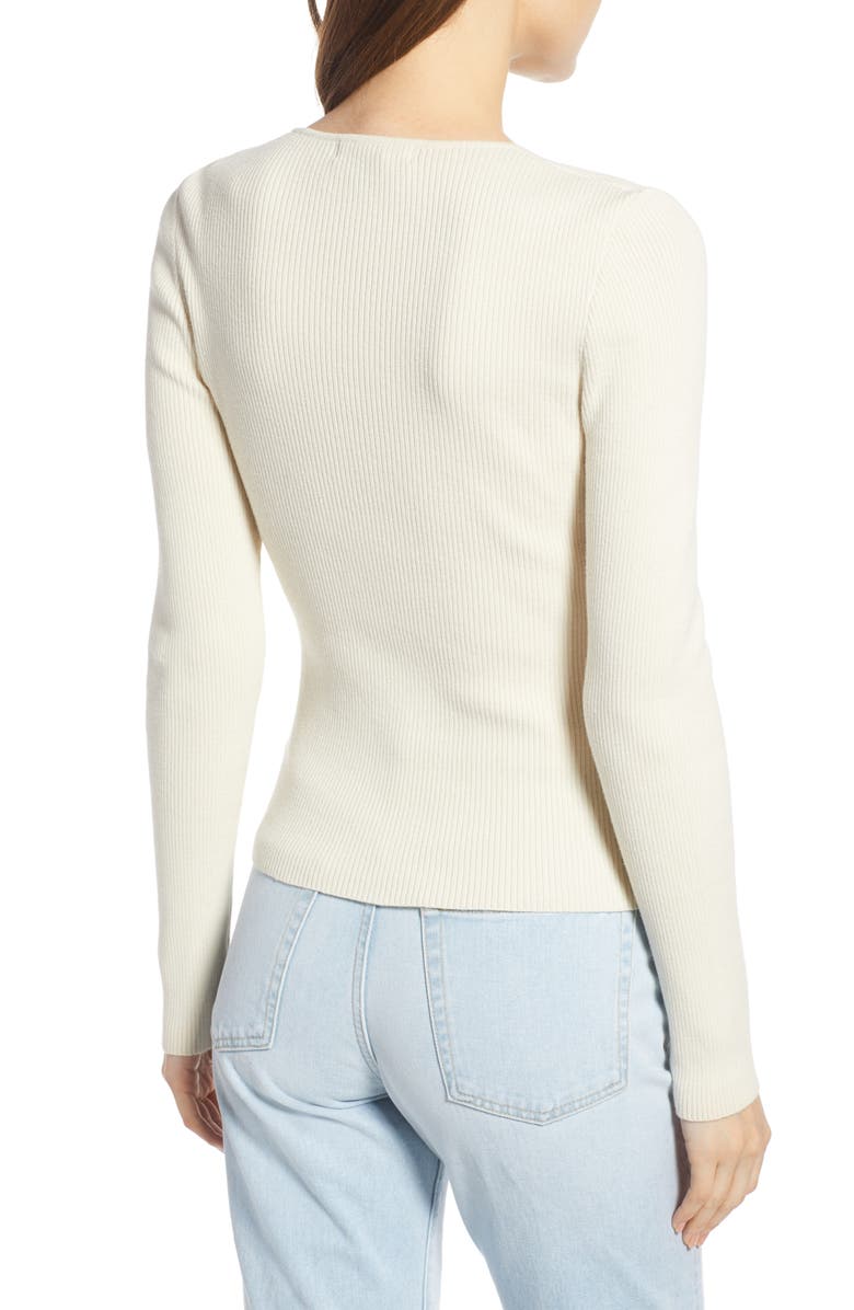 Something Navy Rib Knit Sweater, Alternate, color,