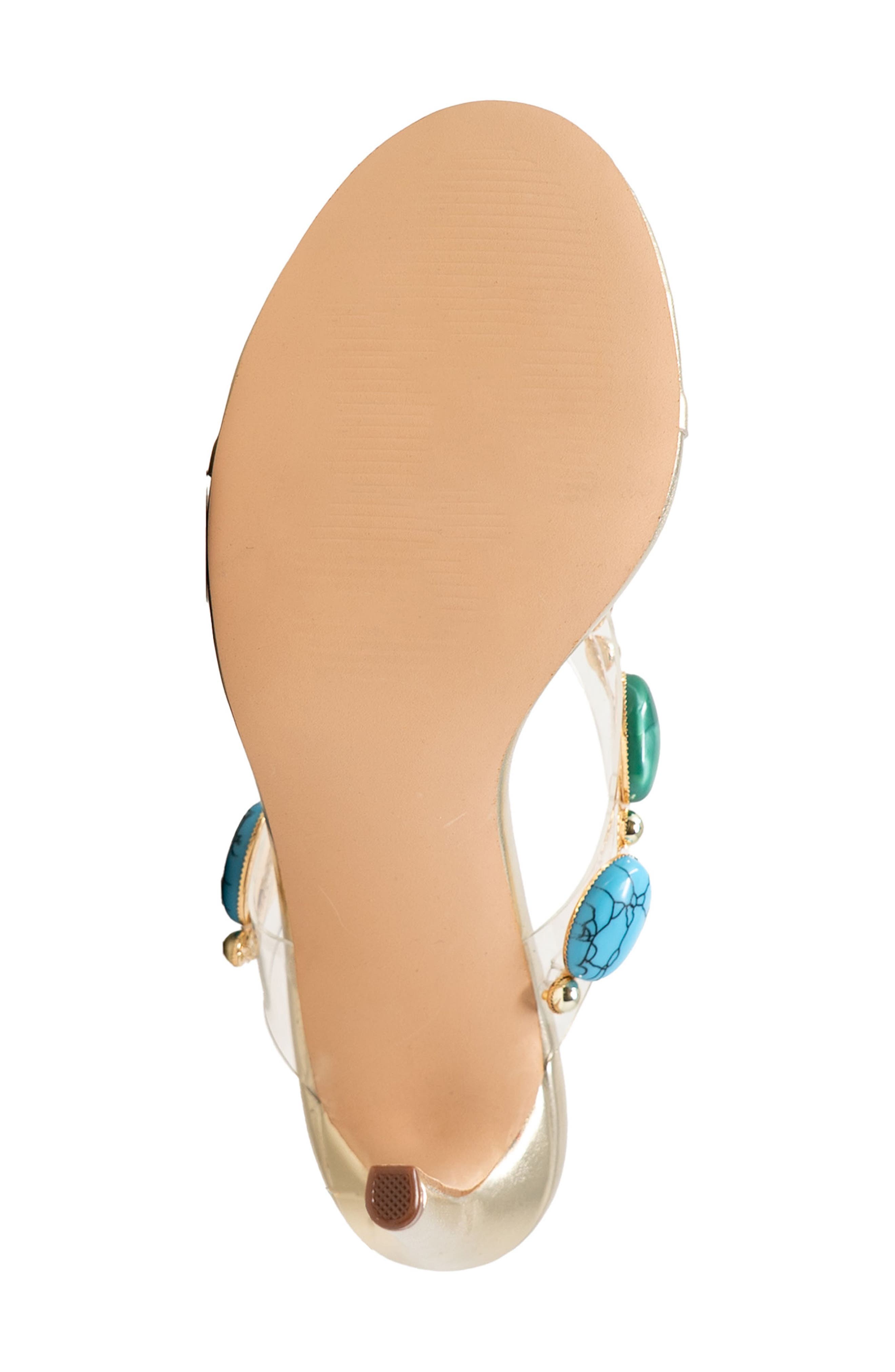 Beaded Strap Sandal, Alternate, color, GOLD METALLIC