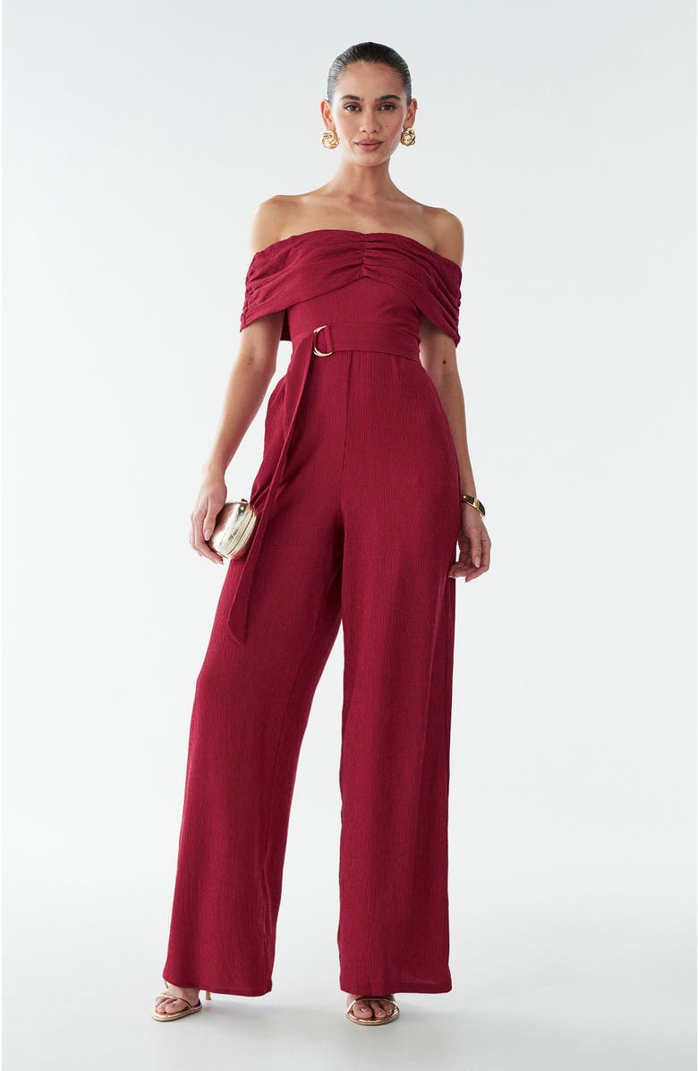 BWLDR Ava Jumpsuit, Alternate, color, Burgundy
