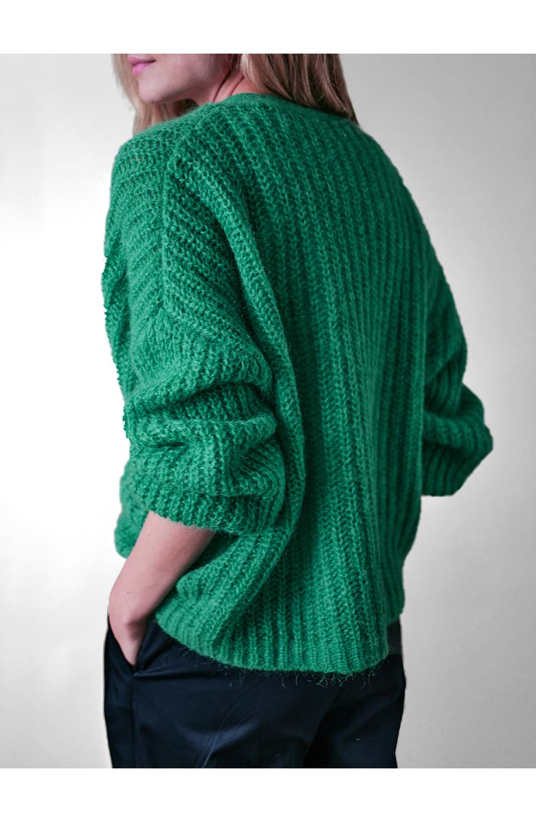 Cape Cove Sirena Alpaca Blend Italian Cardigan, Alternate, color, Emerald Green