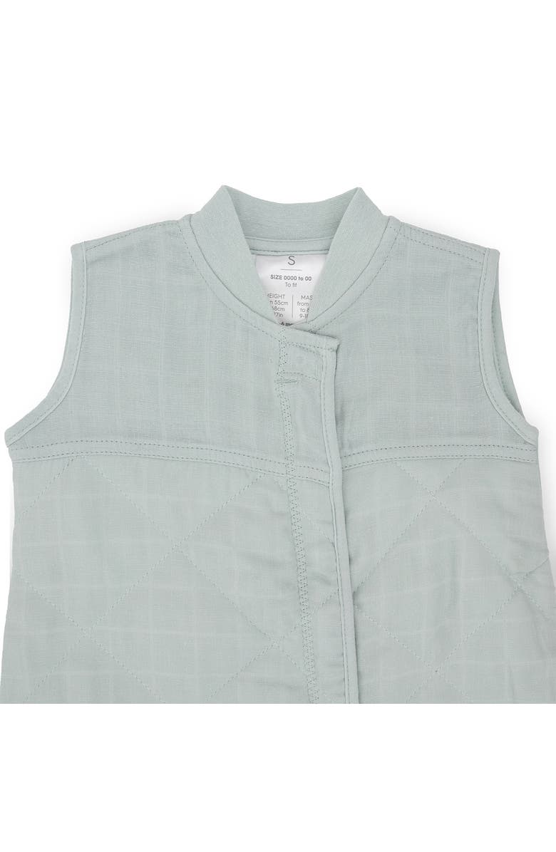 little unicorn Cotton Muslin Quilted Wearable Blanket, Alternate, color, Sea Salt